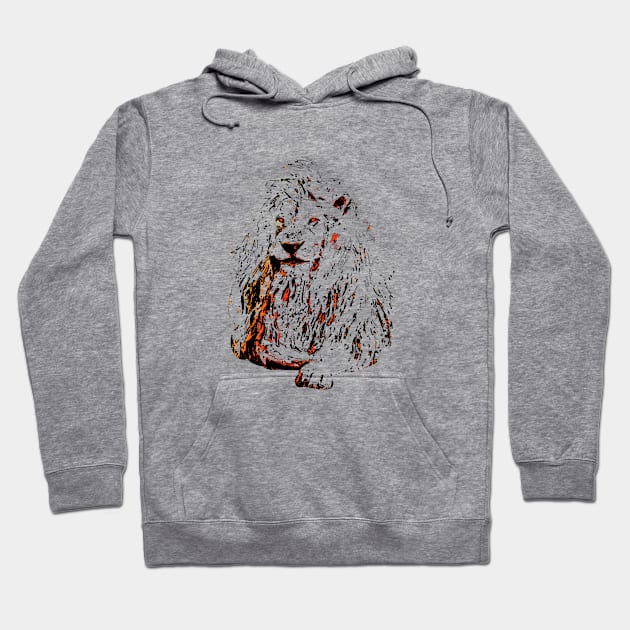 Lion Color Sketch Hoodie by 1Nine7Nine